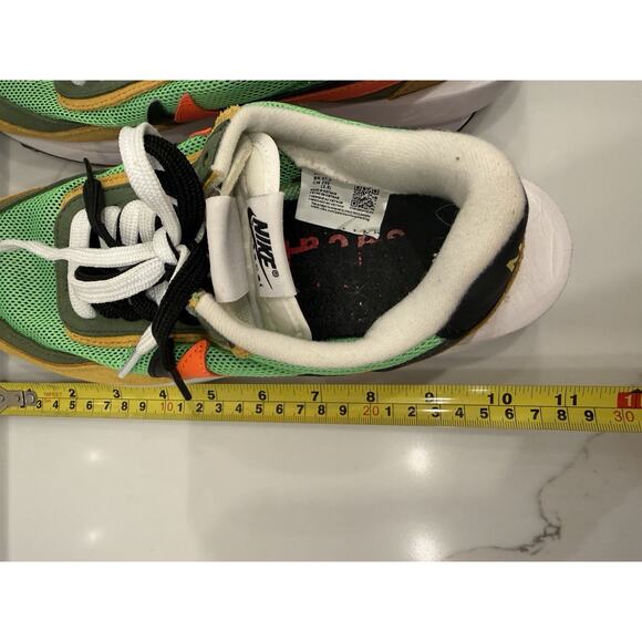 NIKE LD WAFFLE SACAI USED SIZE 8 GREEN GUSTO SAFETY ORANGE BV0073 300 main image 2
